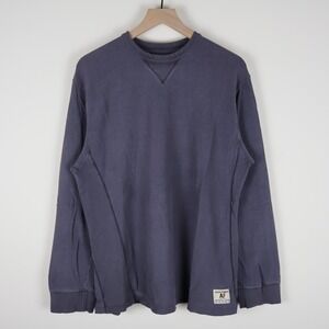 Vintage‎ Abercrombie & Fitch Crewneck Sweatshirt 100% Cotton Navy Medium 22x28.5